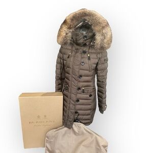 🎉host pick!🎉 Burberry Puffer Jacket With Fur